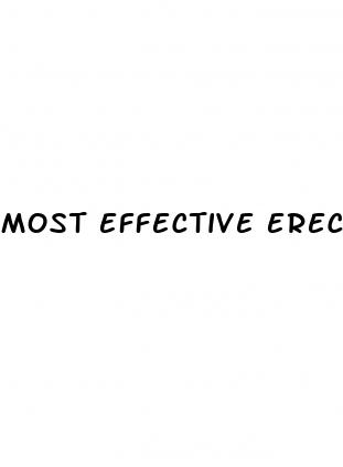 most effective erectile dysfunction treatment