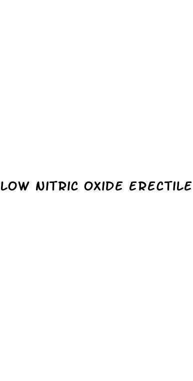 low nitric oxide erectile dysfunction