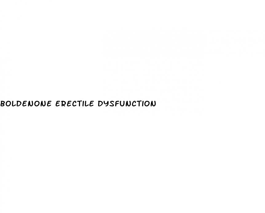 boldenone erectile dysfunction