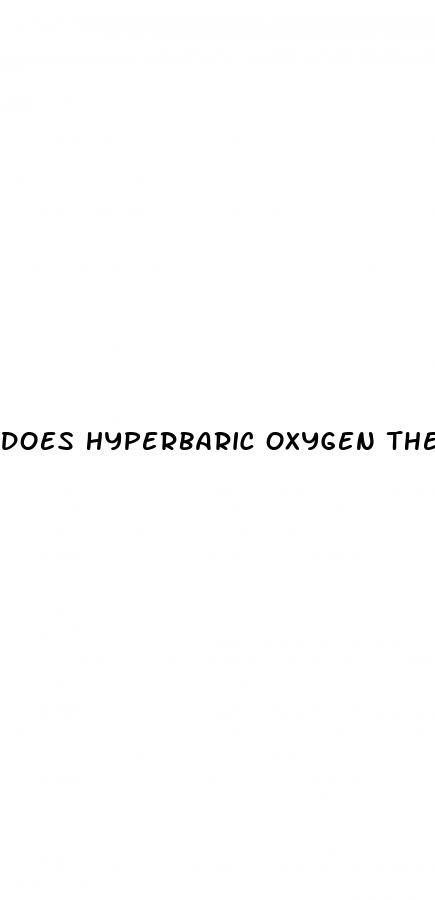 does hyperbaric oxygen therapy help erectile dysfunction