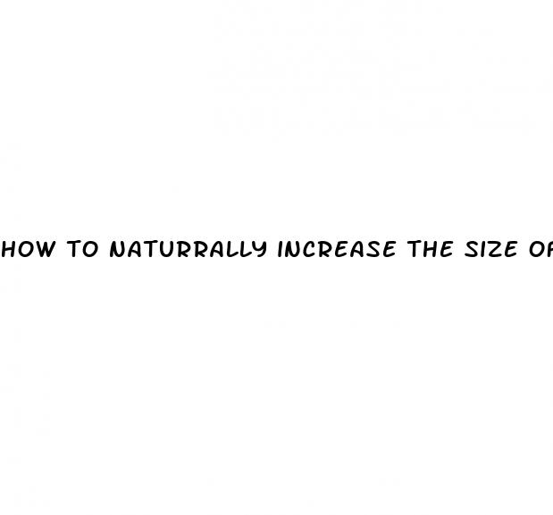 how to naturrally increase the size of your penis