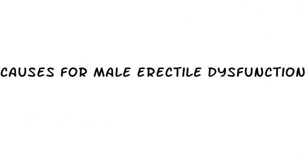 causes for male erectile dysfunction