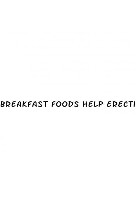 breakfast foods help erectile dysfunction