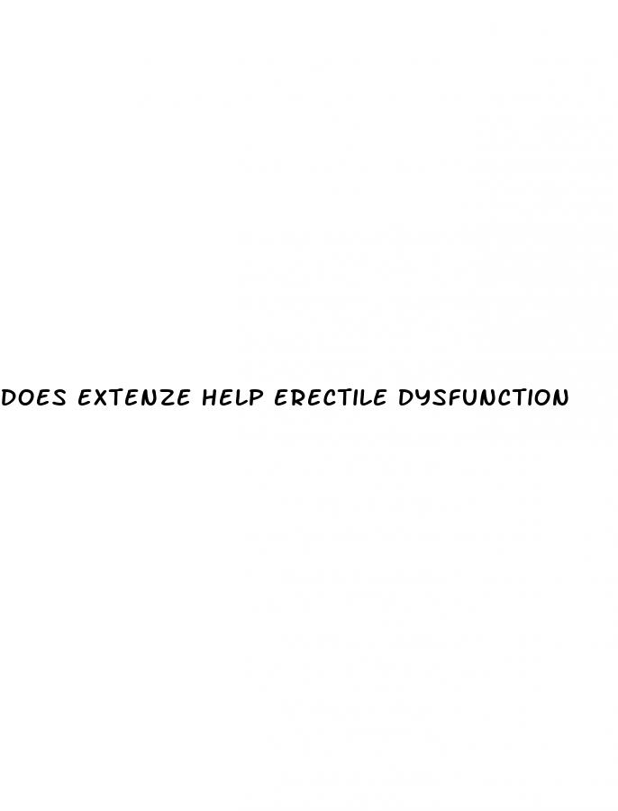 does extenze help erectile dysfunction