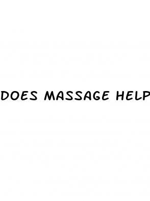 does massage help with erectile dysfunction