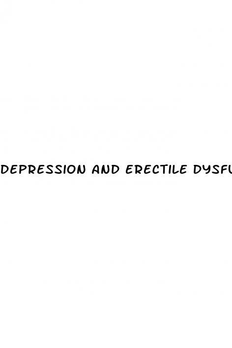 depression and erectile dysfunction