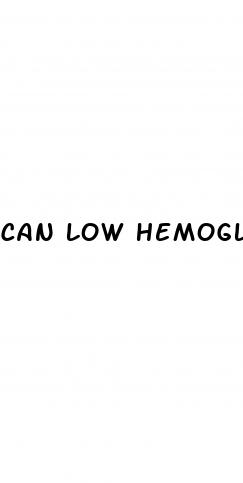 can low hemoglobin cause erectile dysfunction