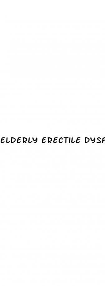 elderly erectile dysfunction