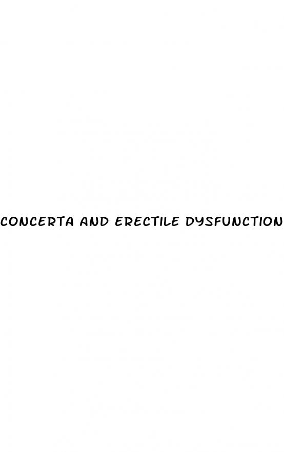 concerta and erectile dysfunction