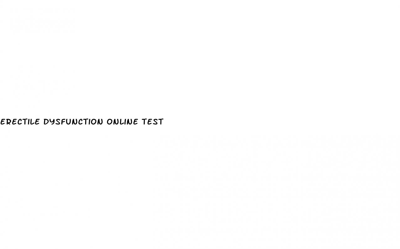 erectile dysfunction online test