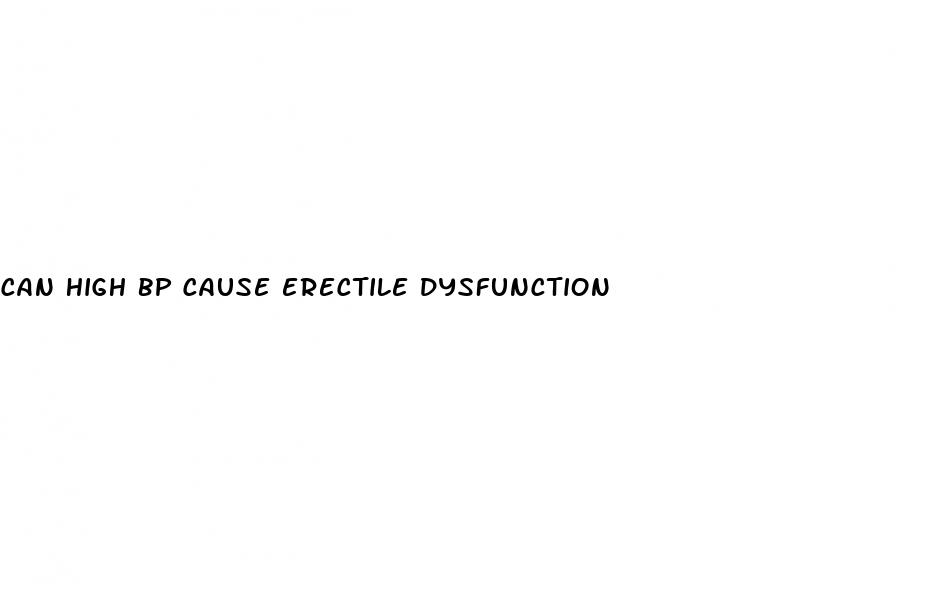 can high bp cause erectile dysfunction