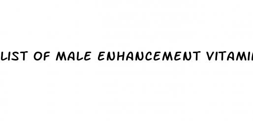 list of male enhancement vitamins