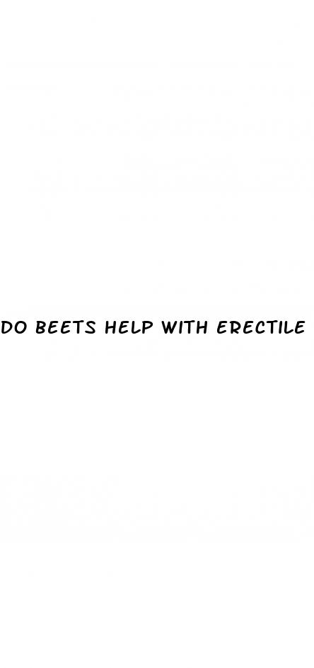 do beets help with erectile dysfunction