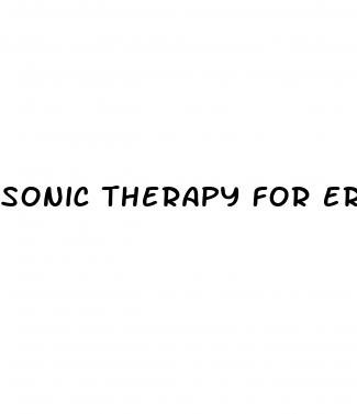 sonic therapy for erectile dysfunction