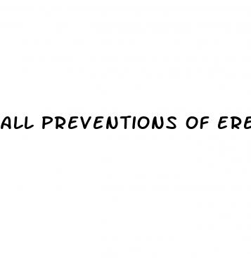 all preventions of erectile dysfunction