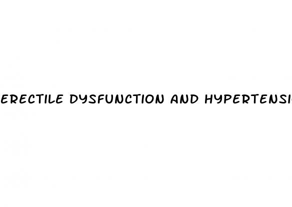 erectile dysfunction and hypertension