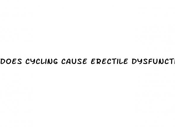 does cycling cause erectile dysfunction