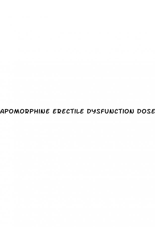 apomorphine erectile dysfunction dose