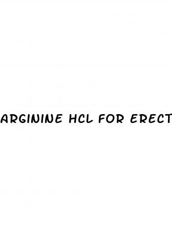 arginine hcl for erectile dysfunction