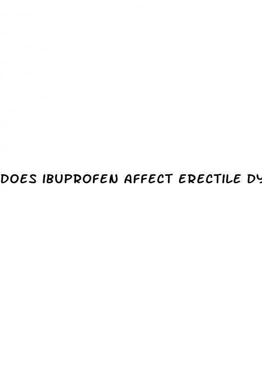 does ibuprofen affect erectile dysfunction