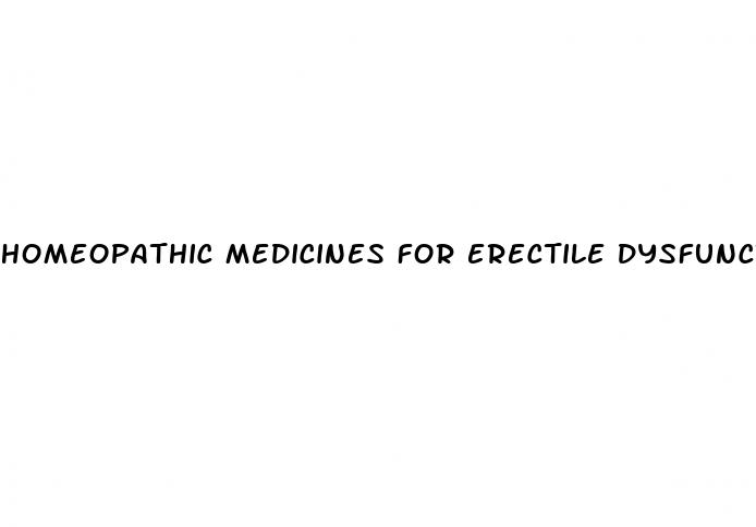 homeopathic medicines for erectile dysfunction