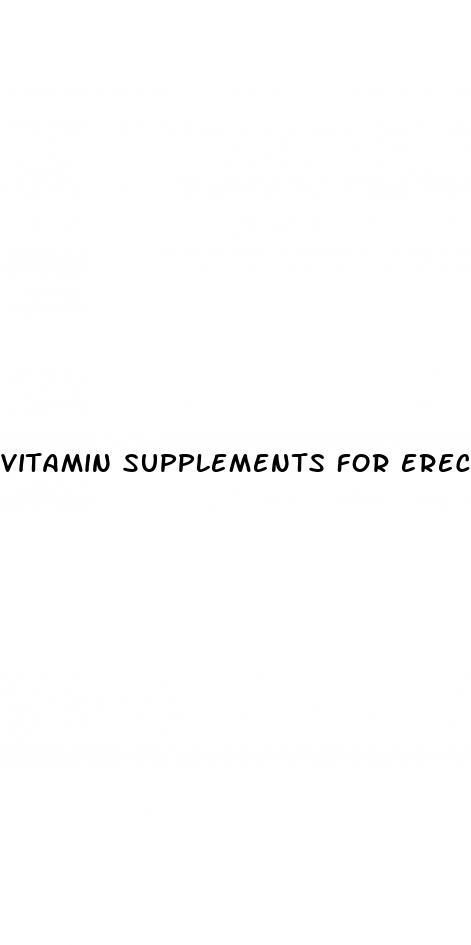 vitamin supplements for erectile dysfunction