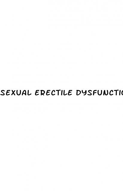 sexual erectile dysfunction medications