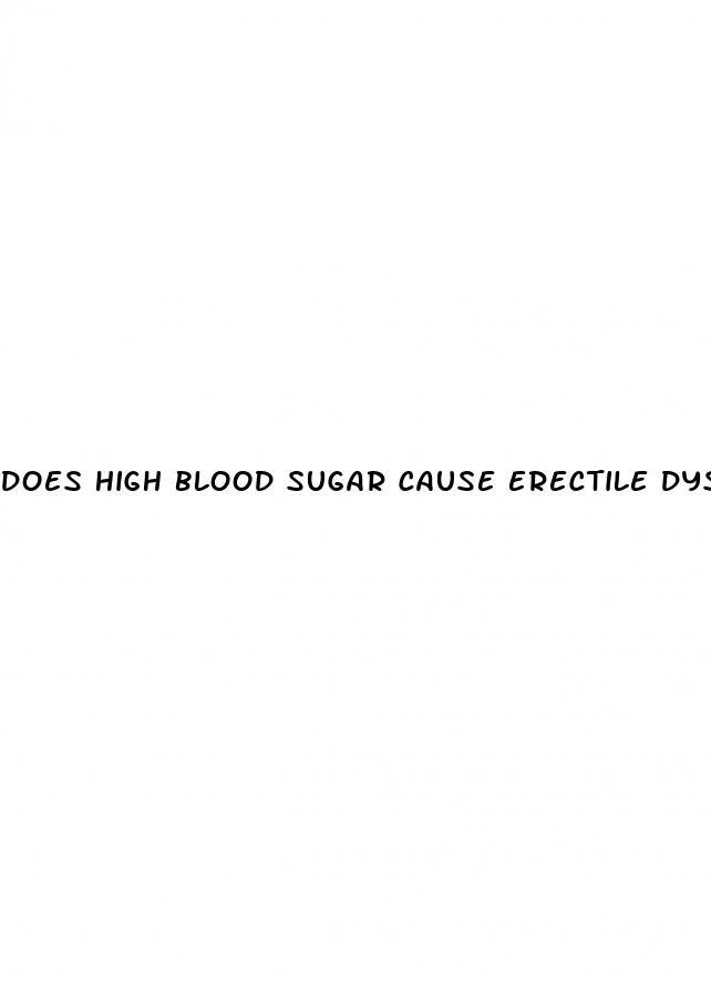 does high blood sugar cause erectile dysfunction