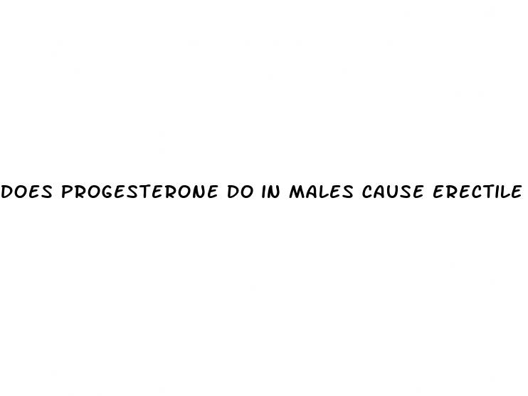 does progesterone do in males cause erectile dysfunction