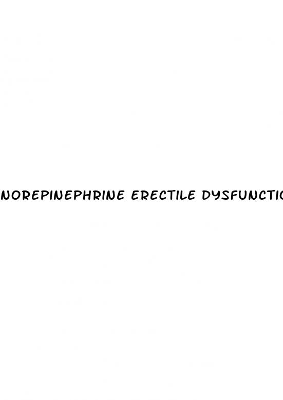 norepinephrine erectile dysfunction