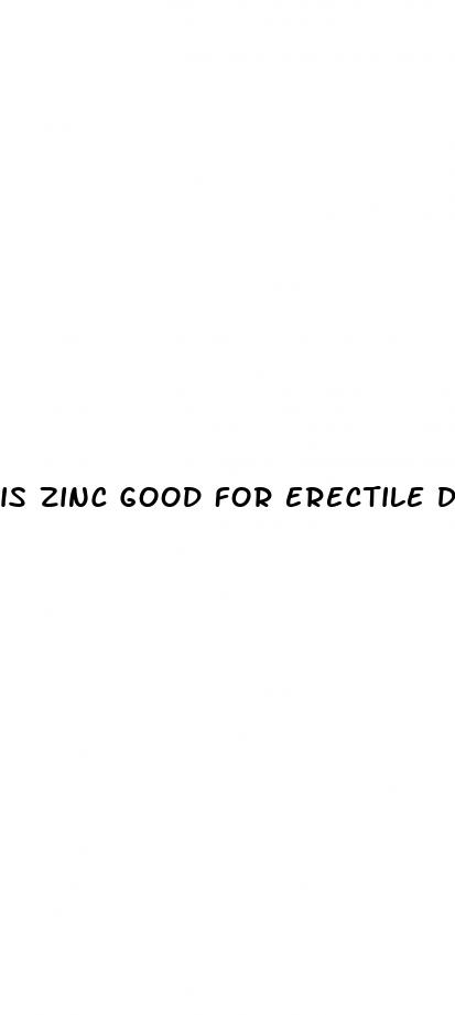 is zinc good for erectile dysfunction