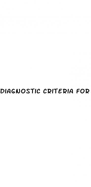 diagnostic criteria for erectile dysfunction