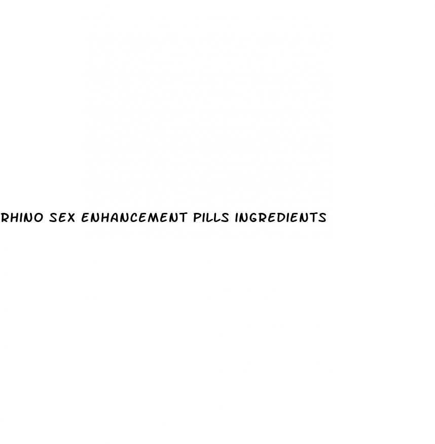 rhino sex enhancement pills ingredients