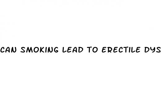 can smoking lead to erectile dysfunction