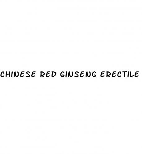 chinese red ginseng erectile dysfunction