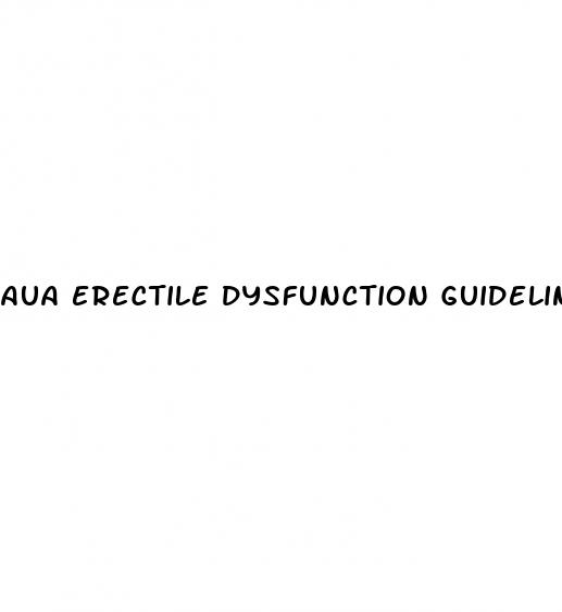 aua erectile dysfunction guidelines