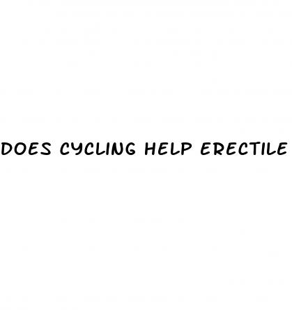 does cycling help erectile dysfunction