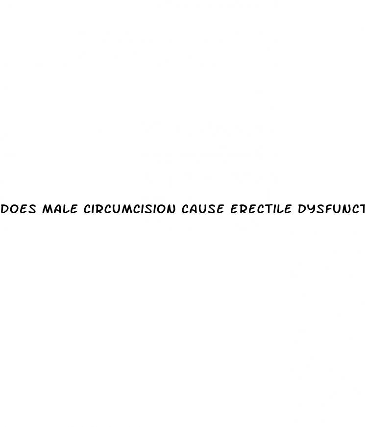 does male circumcision cause erectile dysfunction