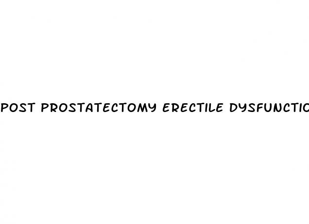 post prostatectomy erectile dysfunction therapy