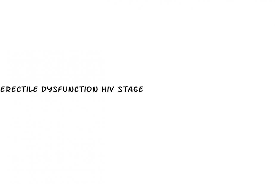 erectile dysfunction hiv stage