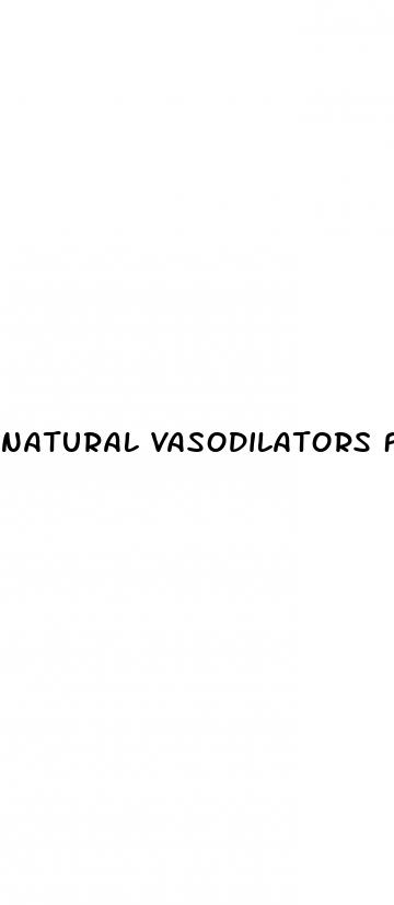 natural vasodilators for erectile dysfunction