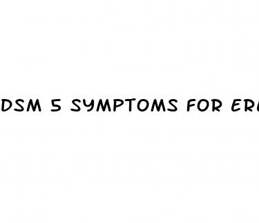 dsm 5 symptoms for erectile dysfunction