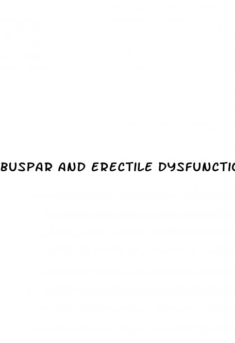 buspar and erectile dysfunction