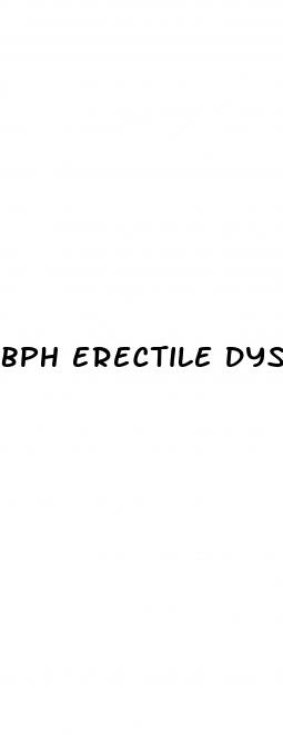 bph erectile dysfunction treatment