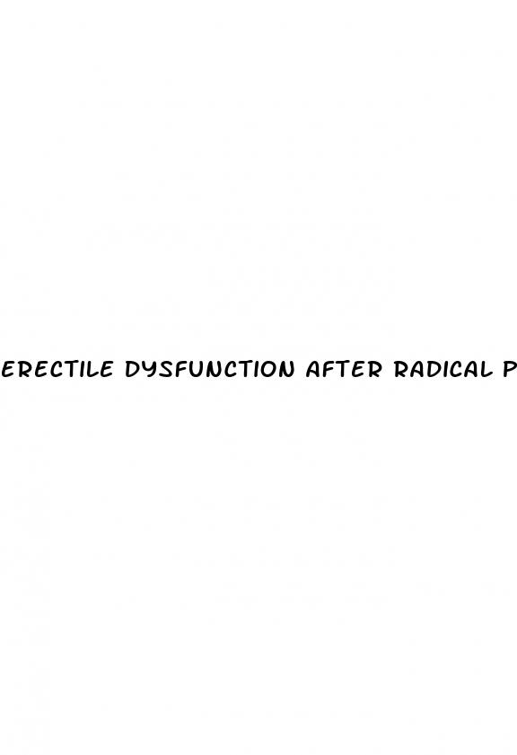 erectile dysfunction after radical prostatectomy icd 10