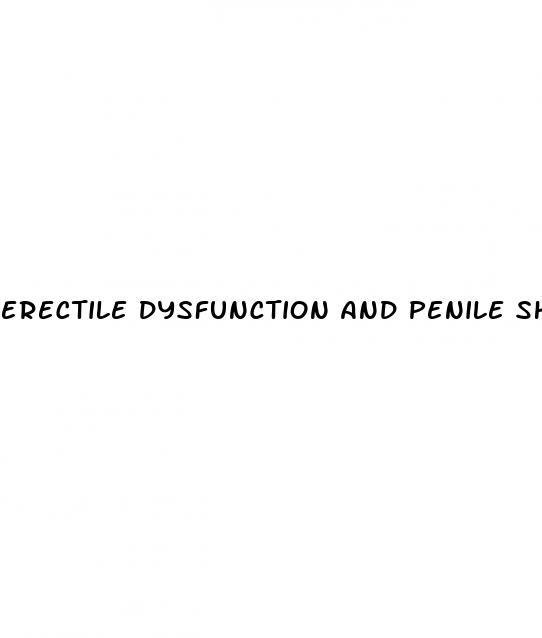 erectile dysfunction and penile shrinkage