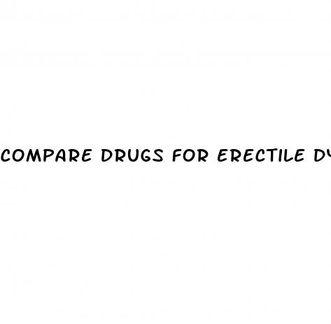 compare drugs for erectile dysfunction