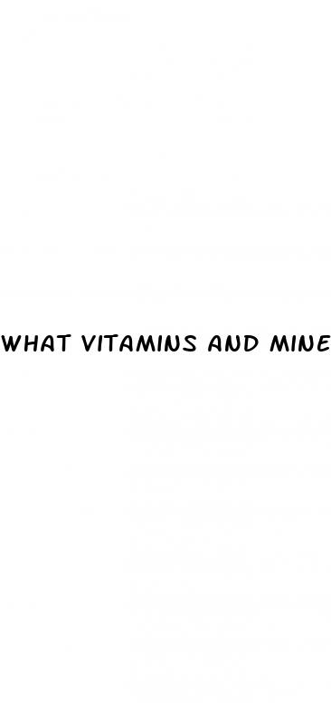 what vitamins and minerals are good for erectile dysfunction