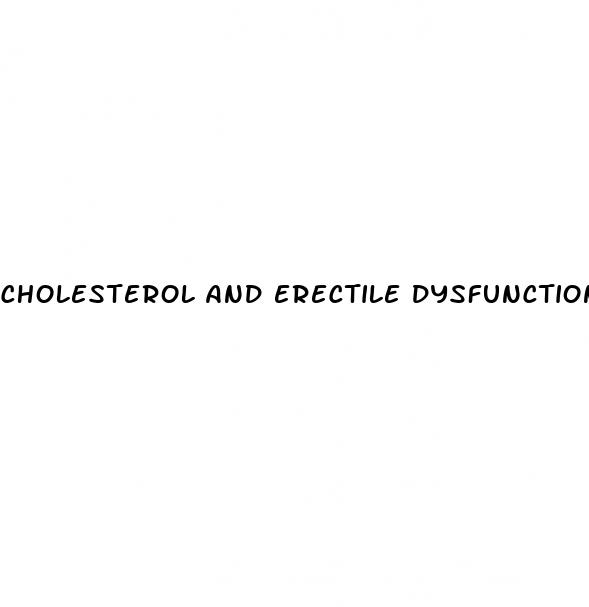 cholesterol and erectile dysfunction