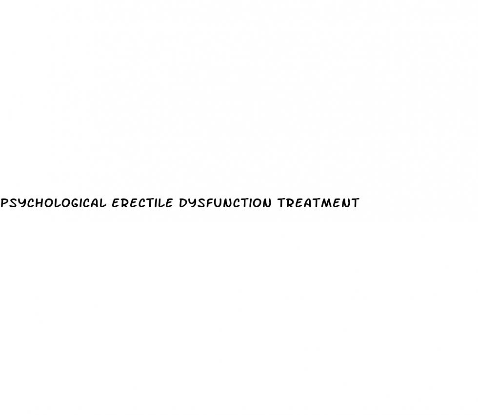 psychological erectile dysfunction treatment